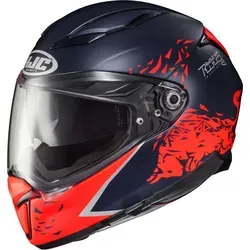 HJC F70 Spielberg Red Bull Ring Helm, rot-blau, Größe S für Männer - Motorradhelm mit innovativem Schalendesign und fortschrittlichem Lüftungssystem für optimale Luftzirkulation und hohen Komfort.