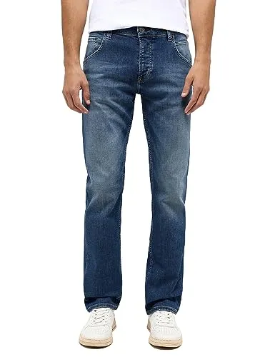 MUSTANG Herren Michigan Straight Jeanshose, 583 Blau, 35W 32L EU - Jeans für Herren mit geradem Schnitt und niedriger Leibhöhe, ideal für lässige Outfits und jeden Tag.