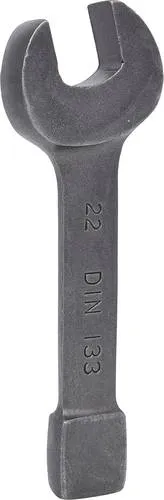 KS Tools 5172122 Schlagmaulschlüssel 22mm - KFZ-Werkzeuge mit 15° abgewinkelter Maulstellung und Schlagkante, ideal für schwere Montagen, aus robustem Chrom Vanadium gefertigt.