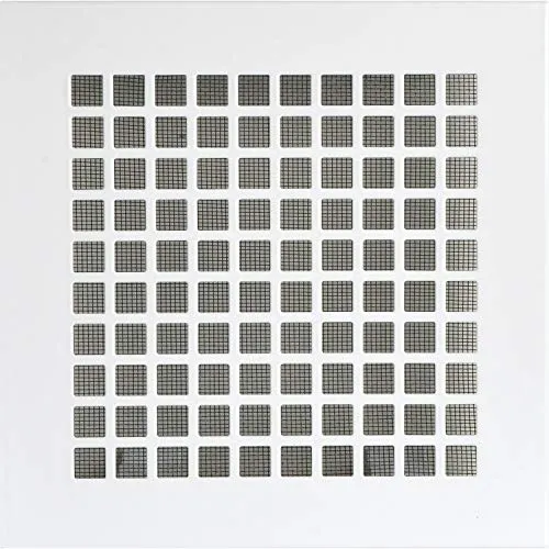 UPMANN Lüftungsgitter eckig mit Klemmfeder - 200 x 200 mm - Dunstabzugshauben-Zubehör mit Insektenschutzgitter aus schwarzem Fiberglas, schützt vor Insekten und sorgt für frische Luft.