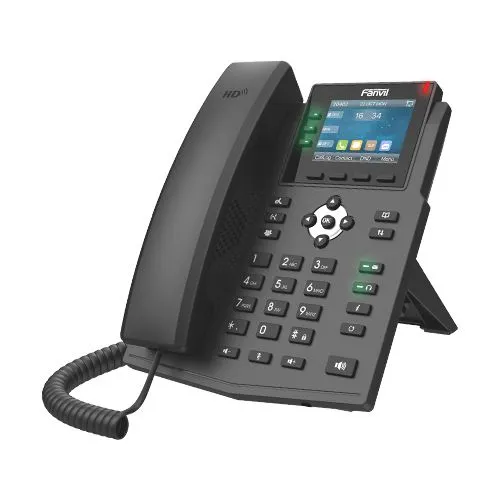 FANVIL X3U - Desktop IP-Telefon mit HD-Audio - Festnetztelefon mit 2,8'' Farbdisplay, 6 SIP-Leitungen und HD-Audio für klare Kommunikation. Ideal für Unternehmen, die Komfort und Benutzerfreundlichkeit suchen.