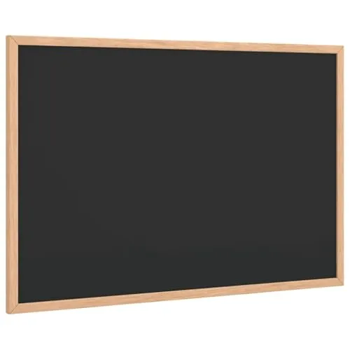 vidaXL Kreidetafel mit massivem Kiefernholzrahmen Schwarz 60x40 cm, Tafel, Kreidetafel für Wand, Schreibtafel für Büro, Küchentafel