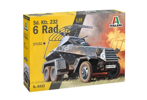 Italeri Sd. Kfz. 232 6 Rad 6433 Modellbausatz - Modellbausatz des Sd. Kfz. 232 6 Rad, detailgetreu und ideal für Sammler und Modellbau-Enthusiasten.