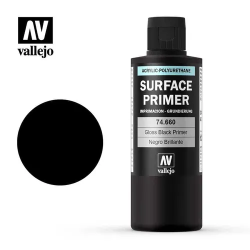 VALLEJO PRIMER 74660 GLOSS BLACK 200ml