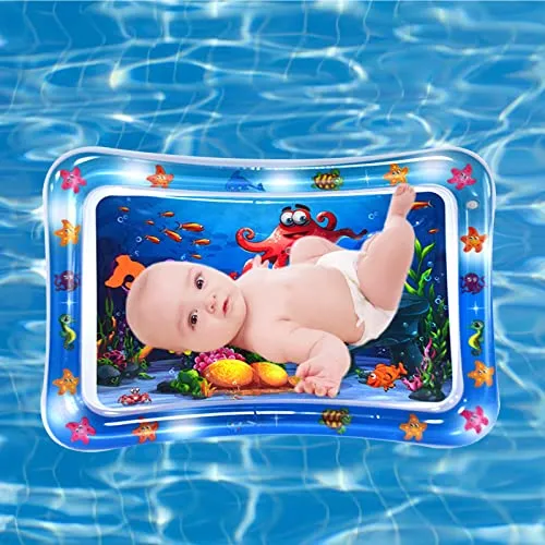 Wassermatte Baby, Faltbare Spielmatte Baby Wassermatte,ab 3, 6 und 9 Monate als Wasser-Spielmatte oder Baby-Wassermatte tolle Geschenkidee für Neugeborene