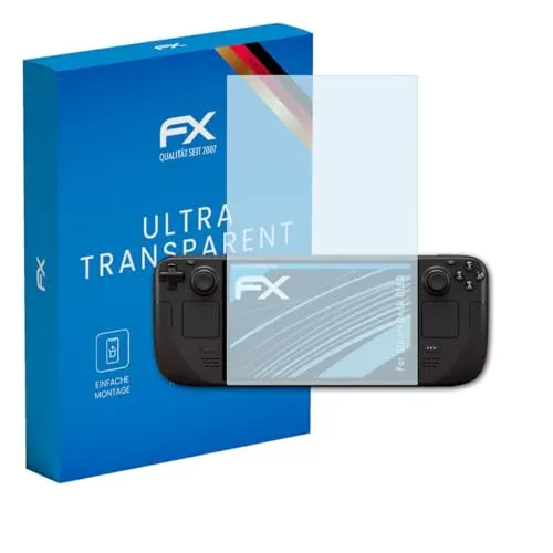 atFoliX Schutzfolie kompatibel mit Steam Deck OLED Folie, ultraklare FX Displayschutzfolie (3X)