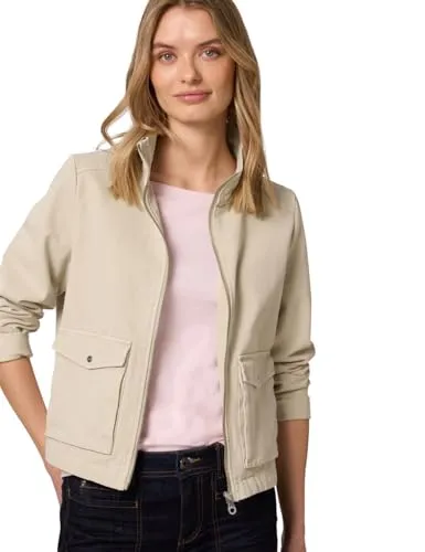 Street One Damen Washed-Look Jacke - Sportive Baumwolljacke im angesagten Washed-Look mit Stehkragen und langen Ärmeln, ideal für lässige Outfits und den Alltag.