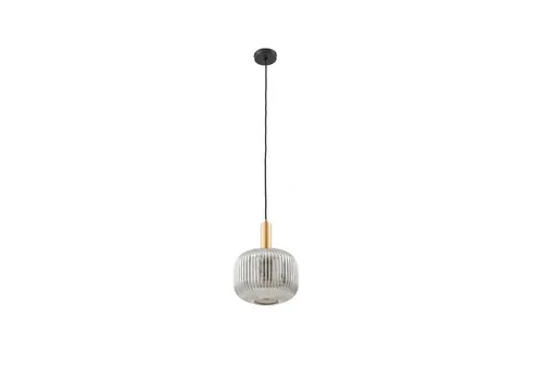 Lindby Hängeleuchte Doroteo, stilvolle Glasleuchte mit E27-Fassung - Hängeleuchte Doroteo aus rauchgrauem Glas, ideal für stimmungsvolle Beleuchtung in Wohnräumen, E27-Fassung für individuelle Lichtgestaltung.
