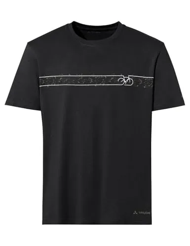 VAUDE Herren Mens Cyclist V T-Shirt XXL - Schwarz - T-Shirts Freizeit, leichtes und atmungsaktives Material aus Bio-Baumwolle und Woodfiber, umweltfreundlich hergestellt und schnelltrocknend.