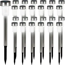 monzana LED Solarleuchte 24er Set - Wetterfeste Solarlampe mit Erdspieß für stimmungsvolle Beleuchtung im Garten. Automatisches Ein- und Ausschalten dank Dämmerungssensor, bis zu 8 Stunden Licht und kabellose Installation.