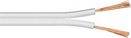 Goobay 67743 Lautsprecherkabel - 2x 4mm2 CCA Litze, 50m in Weiß für optimale Klangübertragung und flexibles Verlegen