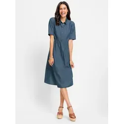 Witt Etuikleid Jeans-Kleid Kurzarm blau 50