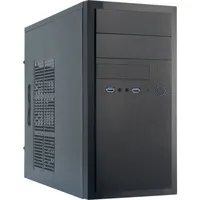 Chieftec HT-01B-OP M-ATX Mini Gehäuse - PC-Gehäuse für µATX mit 350W Elox Finish, ideal für kompakte Builds und ausgestattet mit 2x USB 3.0 Frontanschlüssen.