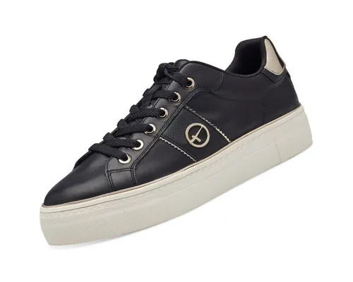 Tamaris Sneaker 1-23724-42 001 - Damen-Sneaker mit herausnehmbarer Sohle, hochwertigem Leder-Obermaterial und modischer Schnürung für optimalen Tragekomfort den ganzen Tag.