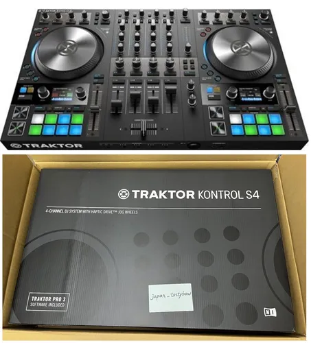 Native Instruments TRAKTOR Kontrol S4 MK3 DJ Controller - Professioneller 4-Kanal-DJ-Controller mit motorisierten HAPTIC DRIVE Jog-Wheels und Pro-Grade 24-bit/96 kHz Audio Interface für erstklassige Performance und Klangqualität.