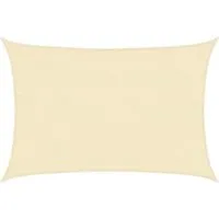 furnicato Sonnensegel HDPE 3,5 x 5 m Creme