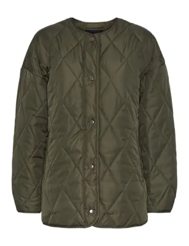PIECES Pcstella Steppjacke mit langen Ärmeln - Funktionsjacke mit modischem Muschelsaum, ideal für kühle Tage und vielseitig kombinierbar.