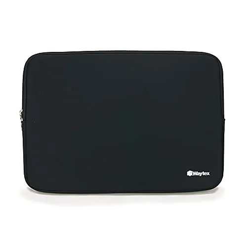 WAYTEX 71003 Schutzhülle für Laptop 15,6 Zoll, weiches Neopren, Schwarz