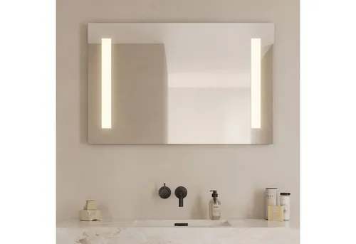 Loevschall Badspiegel Römö Quadratisch in silber von Loevschall