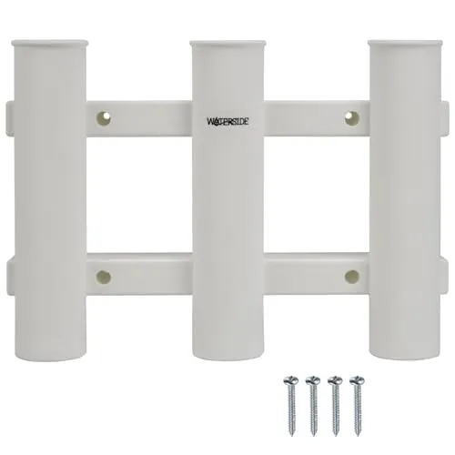 EUROCATCH Angelrutenständer für Boote - Weiß - 3 Rutenhalter - Organisiertes Angeln - Geeignet für Boot und See