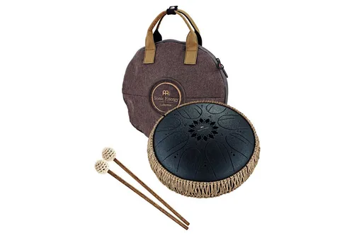 Sonic Energy 10 Zoll Zungentrommel – H-Moll, 8 Töne - Steel Pan – Erleben Sie entspannende Klänge für Meditation und Yoga, inklusive Schlägel und Tasche für praktische Nutzung.