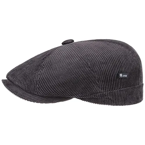 Lipodo 8 Panel Cord Flatcap Herren - Stilvolle Schiebermütze aus Baumwolle - Schirmmützen für Herren, gefertigt in Italien aus 100% Baumwolle für optimalen Tragekomfort im Herbst/Winter.
