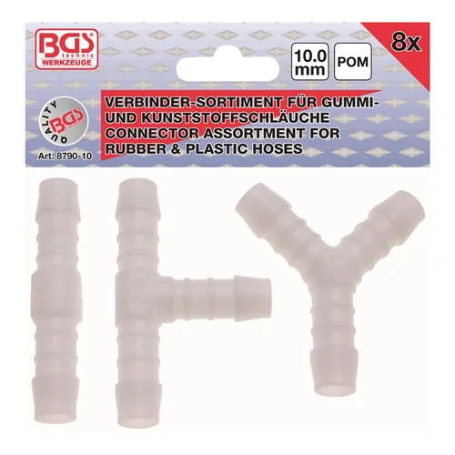 Schlauchverbinder-Sortiment, 10 mm von BGS technic