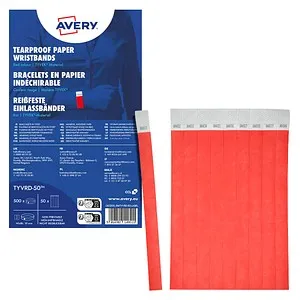 AVERY Zweckform Eintrittsbänder rot, 500 St.