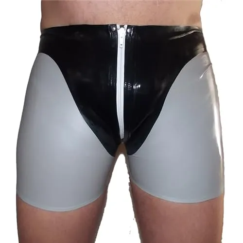 Latex String -Slip mit Reißverschluss Size:L