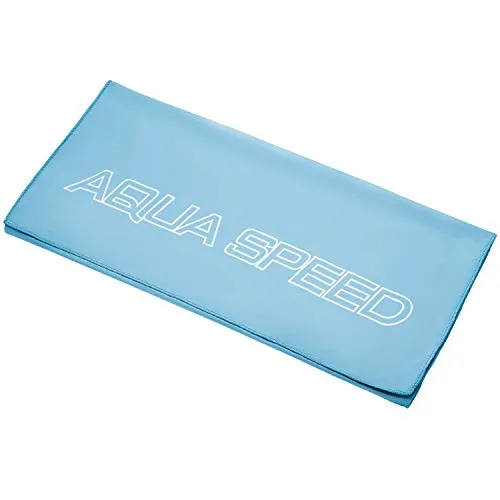 Aqua Speed Camping Handtuch 70x140 | Mikrofaser Spothandtuch | Reisehandtuch schnell trockenend | Badetuch| Fitness | Blau 200g | Sammlung Microfaser | Dry Flat