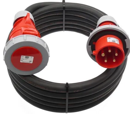 maxgo® CEE Verlängerungskabel wasserdicht TITANEX 5G6 5x6 32A IP67 5m Elektro-Kabel, (500 cm), 5G6/ 5m