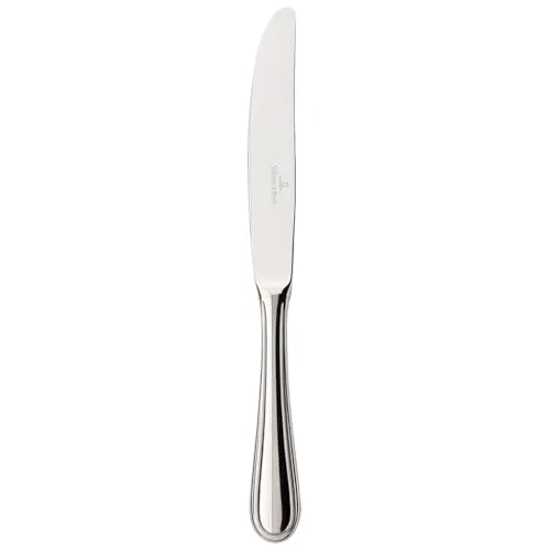 Villeroy & Boch Neufaden Merlemont Tafelmesser 233mm - Hochwertiges Tafelmesser aus 18/10 Edelstahl, spülmaschinenfest und ideal für elegante Tischdecken. Die feinen Ziselierungen verleihen jedem Dinner einen exklusiven Touch. Perfekt für besondere Anlässe!