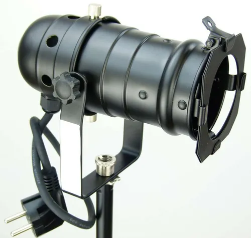 PAR 20 Disco Spot Schwarz mit E27 Fassung Stecker Rahmen, Scheinwerfer Spotlight