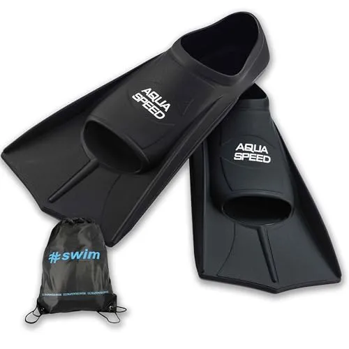 Aqua Speed Trainingsflossen + Ultrapower Rucksack | Schwimmflossen | Kurzflossen | Farbe: schwarz/07 Größe: 31/32
