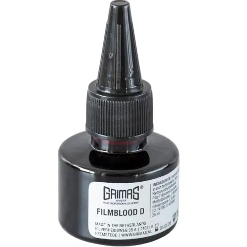 GRIMAS Filmblut 25ml, Farbe B dunkel, professionelles hochrealistisches Kunstblut, für Halloween, SFX, Film, Unfalldarstellung