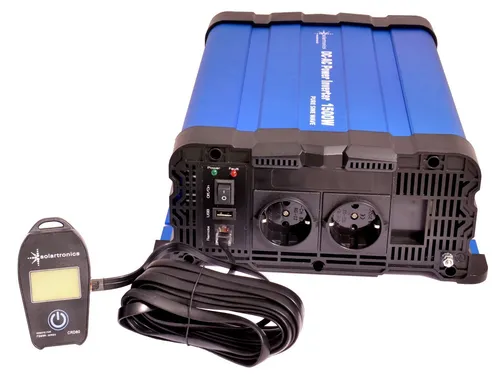 Spannungswandler FS1500DR 12V 1500/3000 Watt reiner Sinus Display Fernbedienung