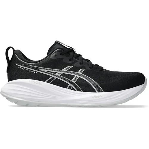 ASICS GEL-CUMULUS 27 Herren Laufschuhe in black-concrete, Größe 46 1/2 - Vielseitige Laufschuhe für Straße, Park und Waldwege; leichtes Textil-Obermaterial und reaktionsfreudige Dämpfung sorgen für optimalen Komfort und Unterstützung.