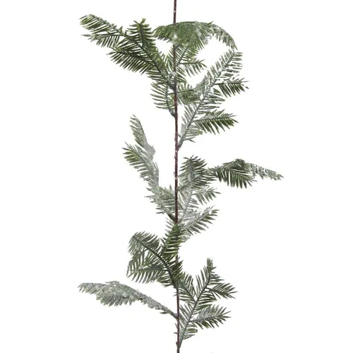 Künstliche TAXUSGIRLANDE Eibe  ca. 170cm. Grün, beschneit mit GLITTER-Schnee