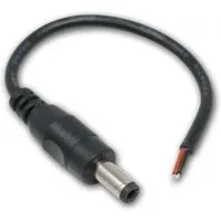 world-trading-net 5er Pack DC-Stecker 55x21mm Schwarz 15cm Kabel