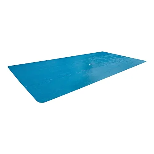 INTEX 28029 Solarabdeckplane für Frame-Pools 488x244cm - Poolabdeckung zur Erwärmung des Wassers mit Solarenergie, aus strapazierfähiger Luftpolsterfolie, reduziert Verdunstung um 95% und schützt vor Schmutz.