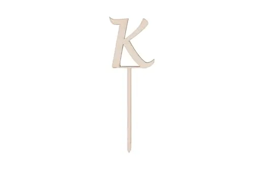 Sallys Cake Topper Buchstaben nachhaltig aus echtem Holz, ökologisch abbaubar, zum Bemalen oder Einsprühen - Tortendeko Kuchendeko Cupcake Kuchen Torten Geburtstag Party (K)
