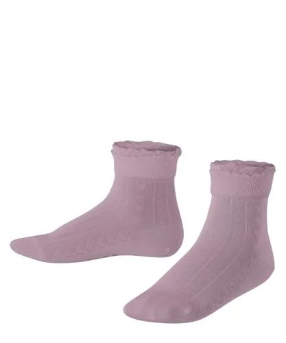 FALKE Unisex Kinder Socken Romantic Net K So Baumwolle einfarbig 1 Paar, Rosa Thulit 8663, 31-34