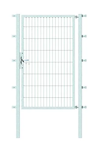 Alberts Zauneinzeltür Flexo, 100 cm Breite - Zauntore aus feuerverzinktem Stahl, 15 Jahre Herstellergarantie und wechselbarer Türanschlag für individuelle Anpassung.