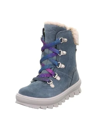 Superfit Mädchen Flavia Warm Gefütterte Gore-tex Schneestiefel, Blau Lila 8000, 26 EU Weit - Stiefel für Mädchen, mit GORE-TEX Futter für optimalen Schutz vor Nässe und Kälte, ideal für den Winter