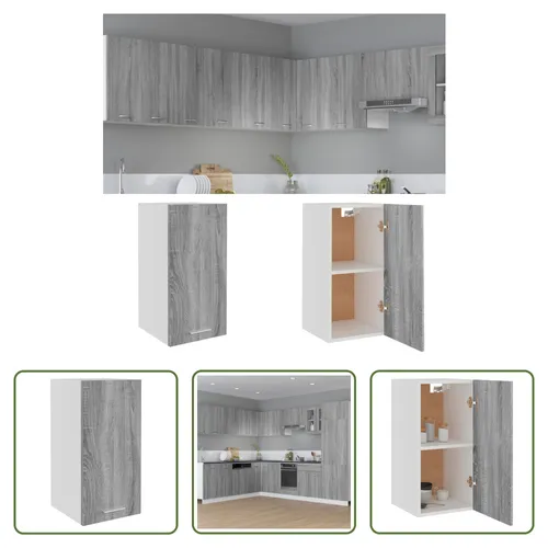 The Living Store Hängeschrank Grau Sonoma – 29,5x31x60 cm