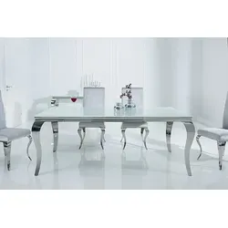 Riess-Ambiente Esstisch MODERN BAROCK 180cm weiß/silber von Riess-Ambiente