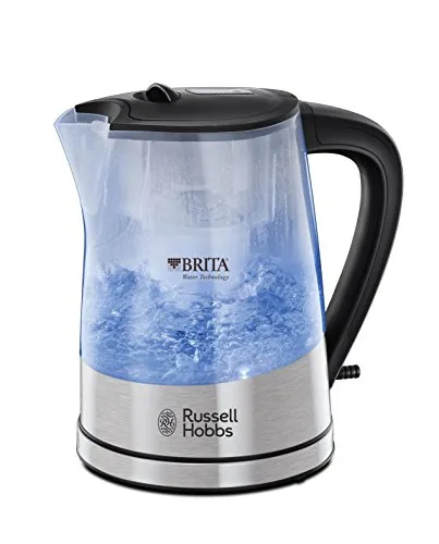 Russell Hobbs Wasserkocher Purity mit BRITA Filter - Toaster mit BRITA Wasserfilter MAXTRA+ für optimale Wasserqualität, inklusive Kartuschenwechselanzeige und tropffreier Ausgießtülle. Ideal für Teeliebhaber!