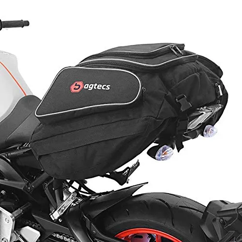 Bagtecs Motorrad Hecktasche für BMW R NineT Scrambler Gepäck-Tasche Motoroller Motorradgepäck für sozius hinten schwarz