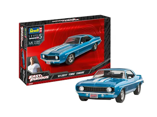 Revell Model Set Fast & Furious 1969 Chevy Camaro Yenko 1:25 - Automobil-Bausatz für Fans, detailgetreues Modell im Maßstab 1:25, ideal für Sammler und Modellbau-Enthusiasten.