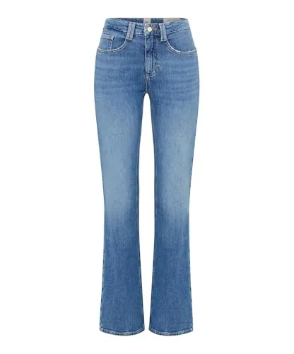 Brax Style MARY Five-Pocket-Jeans - Entdecken Sie die trendige Five-Pocket-Jeans STYLE MARY mit modernem Fringe Saum. Der bequeme Regular Bootcut und der hochwertige Baumwollmix bieten optimalen Tragekomfort und Bewegungsfreiheit für vielseitige Outfits.